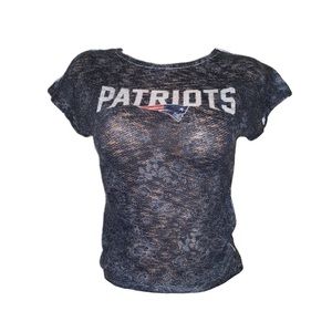 Patriots sheer patterned sweater tee